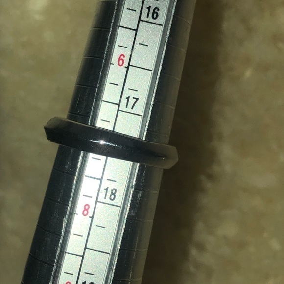 SILVER Tone Simulated Amethyst Halo Ring w Filigree Setting Sturdy Costume s7 - Picture 6 of 6